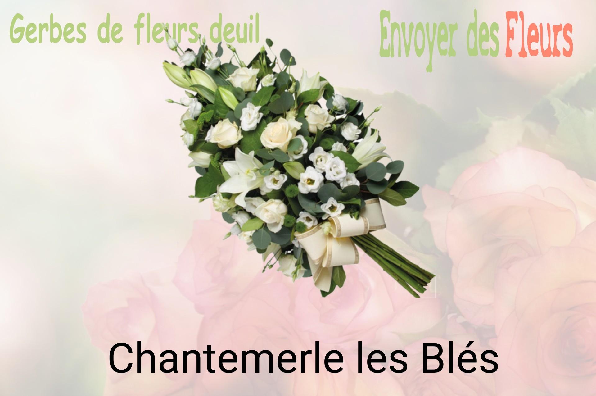 Gerbe de fleurs de deuil livrée à Chantemerle-les-Blés